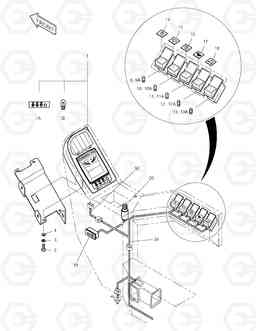 1660 ELECTRIC PARTS(1)-GAUGE & SWITCH PANEL TXC 300LC-1, Doosan