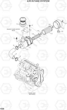 1020 AIR INTAKE SYSTEM 100/120/135/160D-7, Hyundai