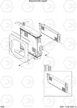 1045 RADIATOR ASSY 100/120/135/160D-7, Hyundai