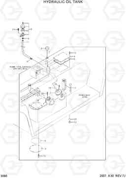 3090 HYDRAULIC OIL TANK 100/120/135/160D-7, Hyundai