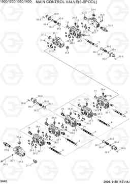 3A40 MAIN CONTROL VALVE(5-SPOOL) 100/120/135/160D-7, Hyundai