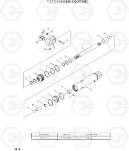 3B15 TILT CYLINDER(135D/160D) 100/120/135/160D-7, Hyundai