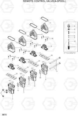 3B70 REMOTE CONTROL VALVE(4-SPOOL) 100/120/135/160D-7, Hyundai