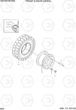 5020 FRONT & REAR WHEEL 100/120/135/160D-7, Hyundai