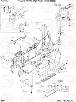 6013 FRAME TOTAL SUB ASSY(100D/120D) 100/120/135/160D-7, Hyundai