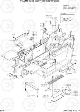 6016 FRAME SUB ASSY(135D/160D)OLD 100/120/135/160D-7, Hyundai