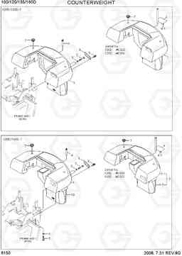 6150 COUNTERWEIGHT 100/120/135/160D-7, Hyundai