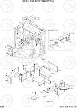 6230 CABIN SUB 2(TILTING CABIN) 100/120/135/160D-7, Hyundai