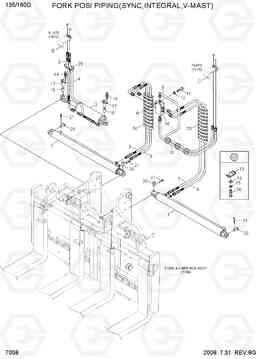 7058 FORK POSI PIPING(SYNC TYPE,INTE,V-MAST) 100/120/135/160D-7, Hyundai