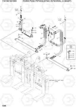 7068 FORK POSI PIPING(V-MAST) 100/120/135/160D-7, Hyundai