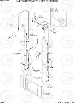 7240 MAST HYD PIPING(TF-MAST, 135D/160D) 100/120/135/160D-7, Hyundai