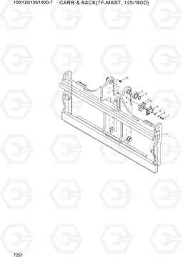 7251 CARR & BACK REST(TF-MAST,135/160D) 100/120/135/160D-7, Hyundai