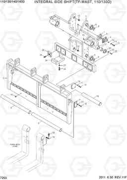 7253 INTEGRAL SIDE SHIFT9TF-MAST,110/130D-7E) 100/120/135/160D-7, Hyundai