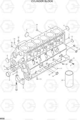 9030 CYLINDER BLOCK 100/120/135/160D-7, Hyundai