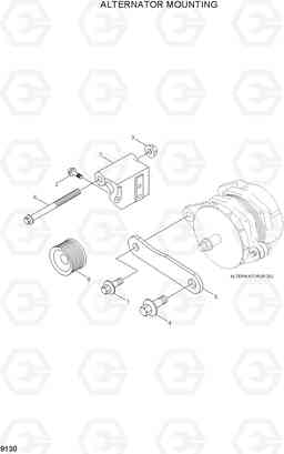 9130 ALTERNATOR MOUNTING 100/120/135/160D-7, Hyundai