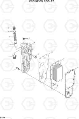 9330 ENGINE OIL COOLER 100/120/135/160D-7, Hyundai