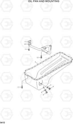 9410 OIL PAN AND MOUNTING 100/120/135/160D-7, Hyundai