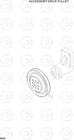 9420 ACCESSORY DRIVE PULLEY 100/120/135/160D-7, Hyundai