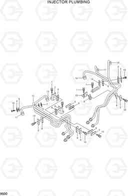 9500 INJECTOR PLUMBING 100/120/135/160D-7, Hyundai