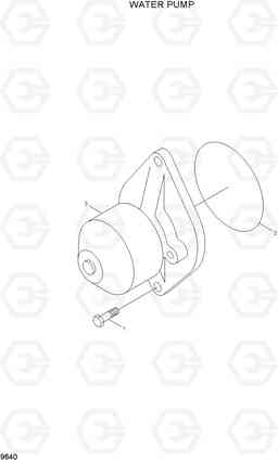 9640 WATER PUMP 100/120/135/160D-7, Hyundai