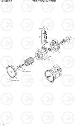 1100 TRACTION MOTOR 10/13BOP-7, Hyundai