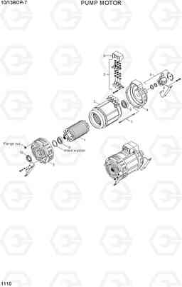 1110 PUMP MOTOR 10/13BOP-7, Hyundai