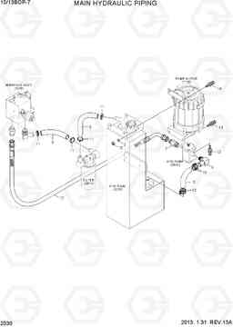 2030 MAIN HYD PIPING 10/13BOP-7, Hyundai