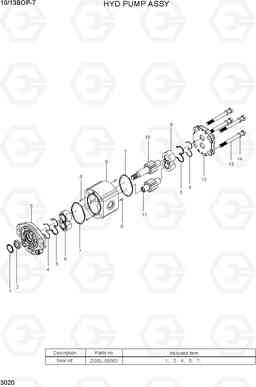 3020 HYD PUMP ASSY 10/13BOP-7, Hyundai