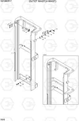 7010 OUTER MAST (V-MAST) 10/13BOP-7, Hyundai
