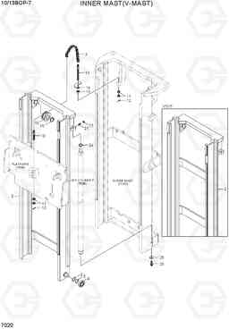 7020 INNER MAST (V-MAST) 10/13BOP-7, Hyundai