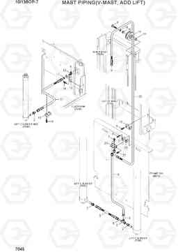 7045 MAST HYD PIPING (V-MAST,ADD LIFT) 10/13BOP-7, Hyundai