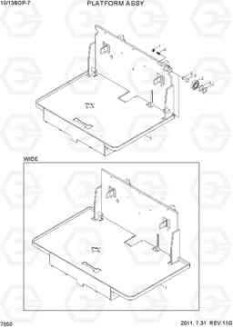 7050 PLATFORM ASSY(V-MAST) 10/13BOP-7, Hyundai
