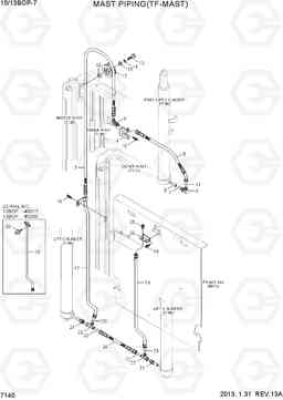 7140 MAST HYD PIPING (TF-MAST) 10/13BOP-7, Hyundai