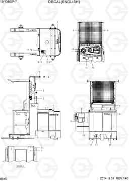 8015 DECALS(ENGLISH) 10/13BOP-7, Hyundai