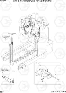 2050 LIFT & TILT HYDRAULIC PIPING(NORMAL) 10/13BR-7, Hyundai