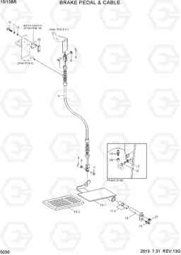 5030 BRAKE PEDAL & CABLE 10/13BR-7, Hyundai