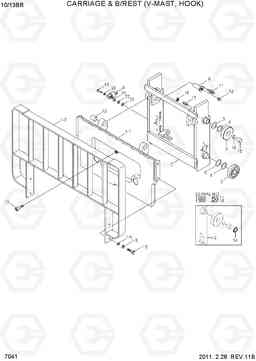 7041 CARRIAGE & B/REST (V-MAST,HOOK) 10/13BR-7, Hyundai