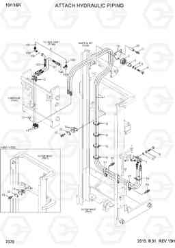 7070 ATTACH HYDRAULIC PIPING(V-MAST) 10/13BR-7, Hyundai