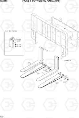 7221 FORK & EXTENSION FORK (HOOK, OPT) 10/13BR-7, Hyundai