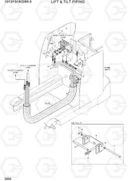 2050 LIFT & TILT PIPING 10/13/15/18/20BR-9, Hyundai