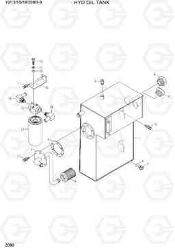 2080 HYDRAULIC OIL TANK 10/13/15/18/20BR-9, Hyundai