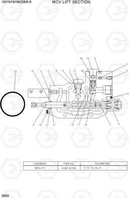 3050 MCV LIFT SECTION 10/13/15/18/20BR-9, Hyundai