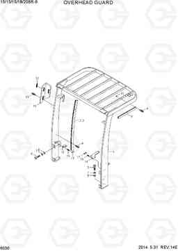 6030 OVERHEAD GUARD 10/13/15/18/20BR-9, Hyundai