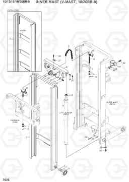 7025 INNER MAST (V-MAST, 18/20BR-9) 10/13/15/18/20BR-9, Hyundai