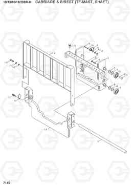 7140 CARRIAGE & B/REST (TF-MAST,SHAFT) 10/13/15/18/20BR-9, Hyundai