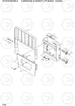 7145 CARRIAGE & B/REST (TF-MAST,HOOK) 10/13/15/18/20BR-9, Hyundai