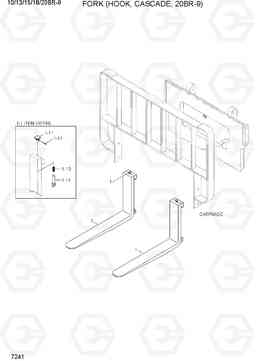 7241 FORK (HOOK, CASCADE, 20BR-9) 10/13/15/18/20BR-9, Hyundai