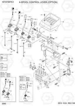 2030 4-SPOOL CONTROL LEVER (OPTION) 10/13/15BTR-9, Hyundai