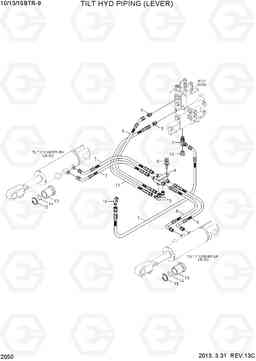 2050 TILT HYD PIPING (LEVER) 10/13/15BTR-9, Hyundai