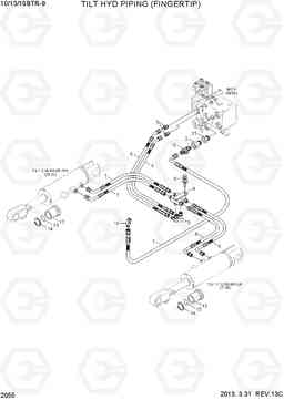 2055 TILT HYD PIPING (FINGERTIP) 10/13/15BTR-9, Hyundai